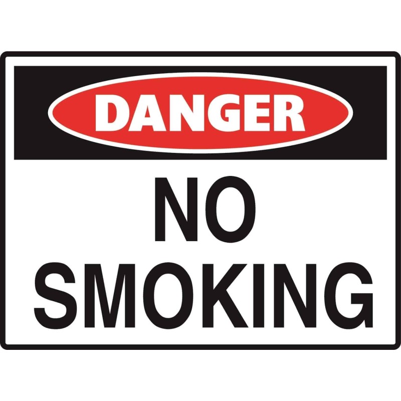 Sign - Danger No Smoking - 600 X 450mm Metal