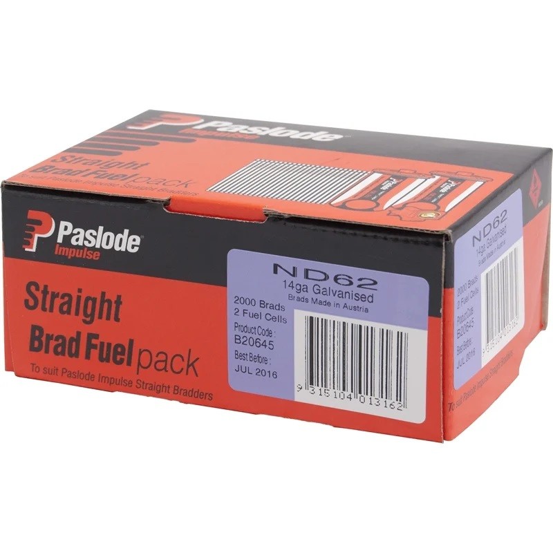 Paslode Impulse Brads Nd62 Bfp 2000