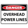 Sign - Danger Powerlines Overhead - 600 X 450mm Metal