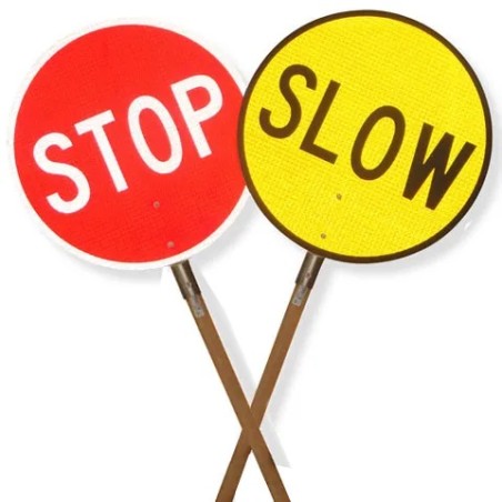 Sign Stop/Slow Bat Timber Handle