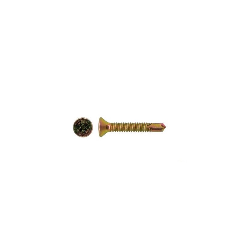 Self Drilling Screw Countersunk Head Zinc - 10g X 50mm 50pk