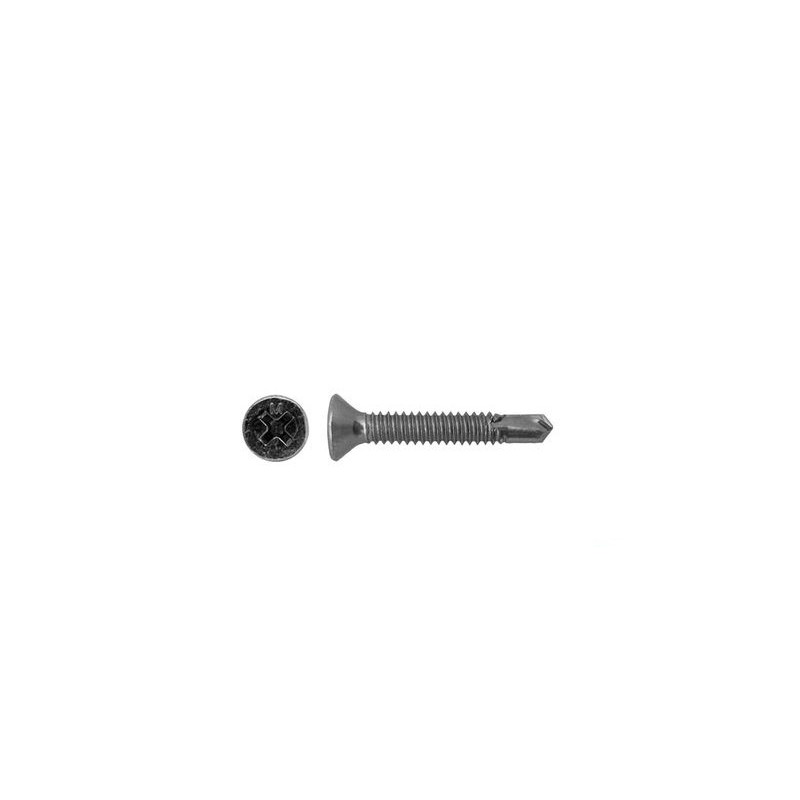 Self Drilling Screw C/Sunk Head Stainless Steel - 10g X 50mm 50pk