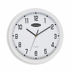 Clock 300mm Carven White Frame