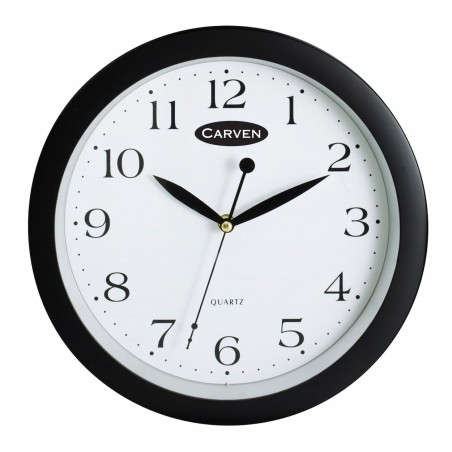 Clock 300mm Carven Black Frame