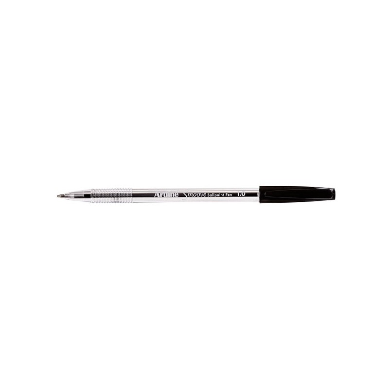 Artline Smoove Ballpoint Pen Medium Black 12pk