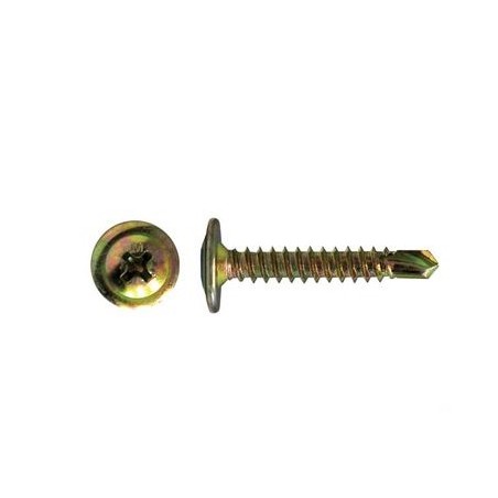 Self Drilling Screw Button Head Zinc - 8g X 30mm 100pk