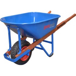 Easymix Wheelbarrow Steel Tray/Wood Handle Narrow Wheel Pneumatic