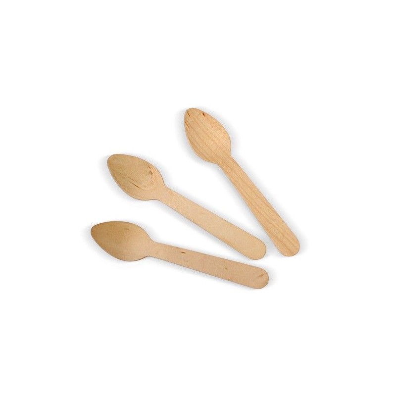 Teaspoon Wooden Eco-Friendly (100pk)