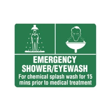 Sign Emergency Shower Eyewash