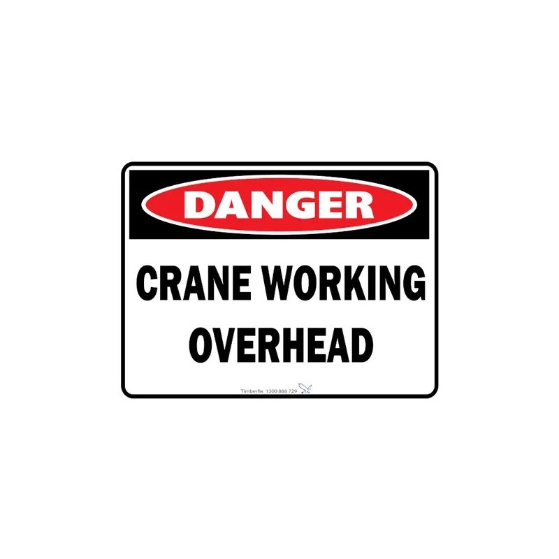 Sign - Danger Crane Working Overhead - 600 X 450mm Metal