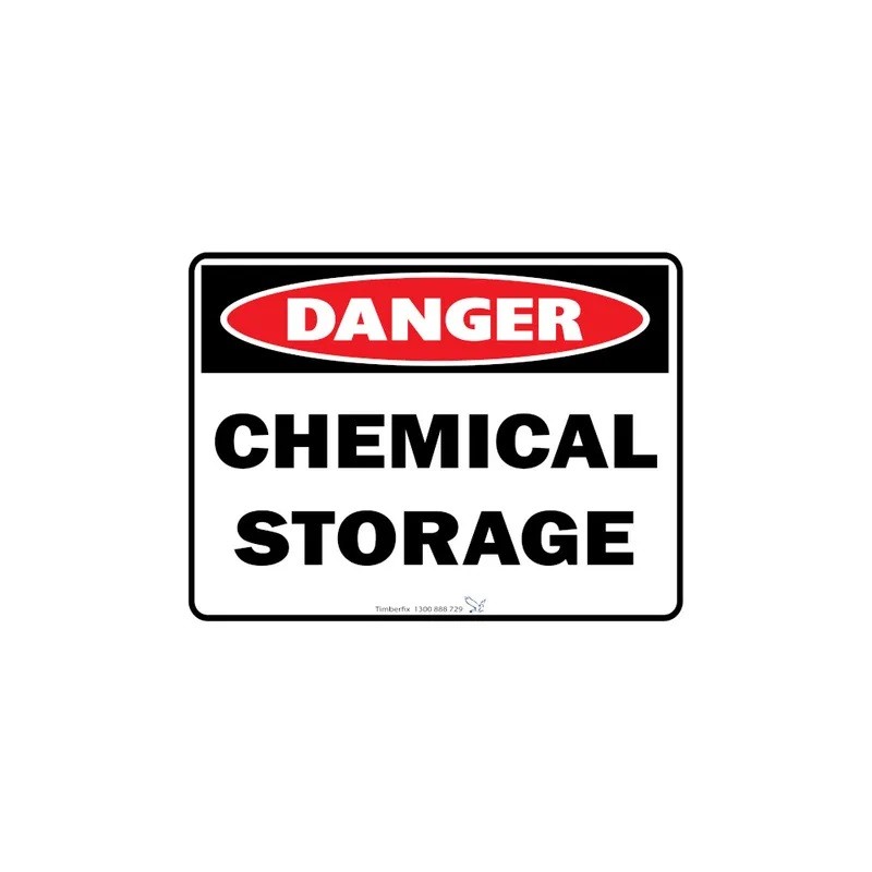 Sign - Danger Chemical Storage - 600 X 450mm Metal