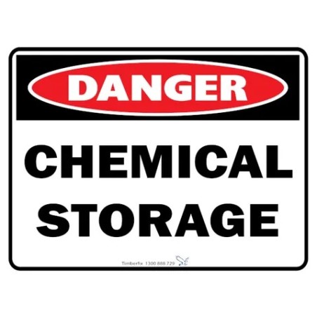 Sign - Danger Chemical Storage - 600 X 450mm Metal