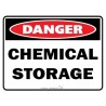 Sign - Danger Chemical Storage - 600 X 450mm Metal