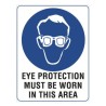 Sign - Eye Protection Must Be Worn - 600 X 400mm Metal