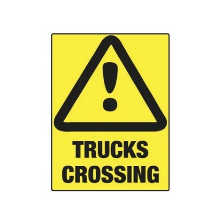 Sign Trucks Crossing