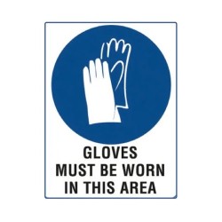 Sign Gloves Must Be Worn