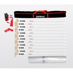 Zipwall Mega Contractor Kit 12xpole 2xzip 1xcp458 Carry Bag