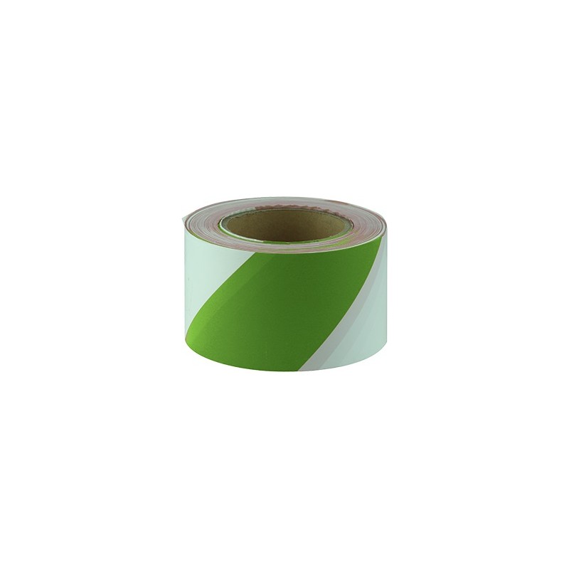 Barricade Tape White & Green 100m Roll