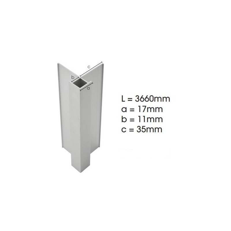 Weathertex Alum. External Box Corner Small 3660mm