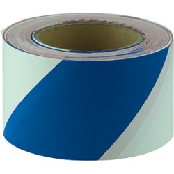 Barricade Tape White & Blue 100m Roll