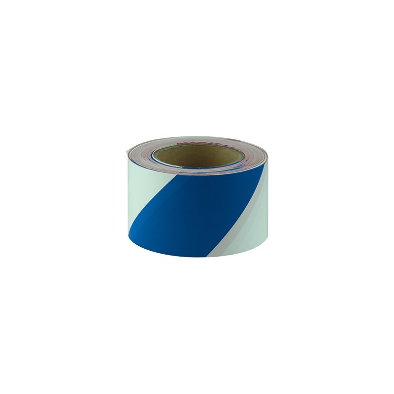 Barricade Tape White & Blue 100m Roll