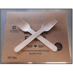 Fork Wooden Eco-Friendly (100pk)