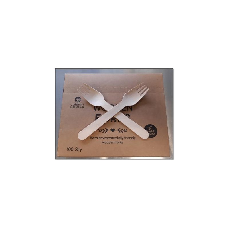 Fork Wooden Eco-Friendly (100pk)