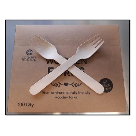 Fork Wooden Eco-Friendly (100pk)