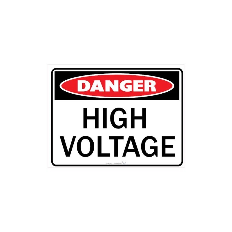 Sign - Danger High Voltage- 600 X 450mm Metal