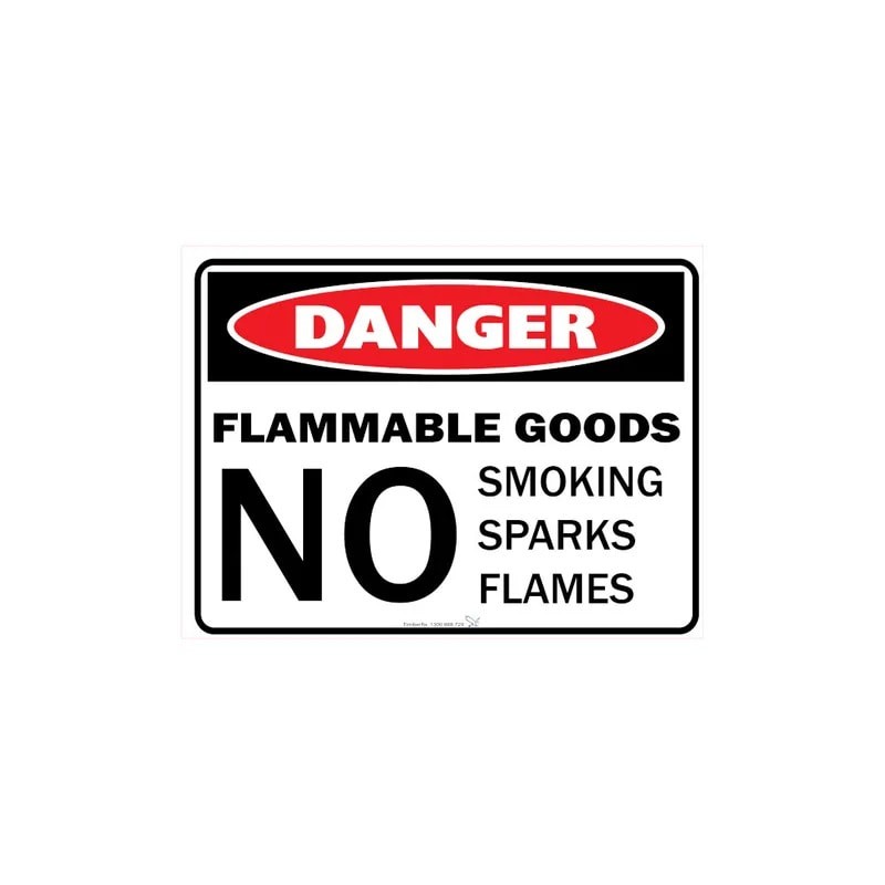 Sign - Danger Flammable Goods - 600 X 450mm Metal