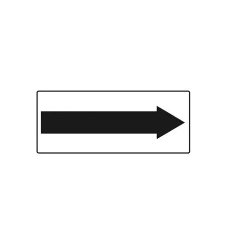 Sign - Black/White Arrow - 450 X 200mm Metal