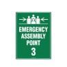 Sign Emergency Assembly Point 3 600x400mm Metal