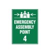 Sign Emergency Assembly Point 4 - 600x400mm Metal