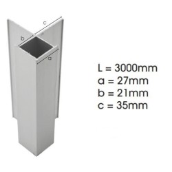 Weathertex Alum. External Box Corner Large 3000mm