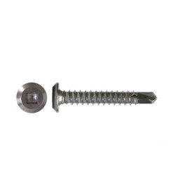 Self Drilling Screw Wafer Head 550 Stainless Steel Sq Dr - 10g X 30mm 1000pk