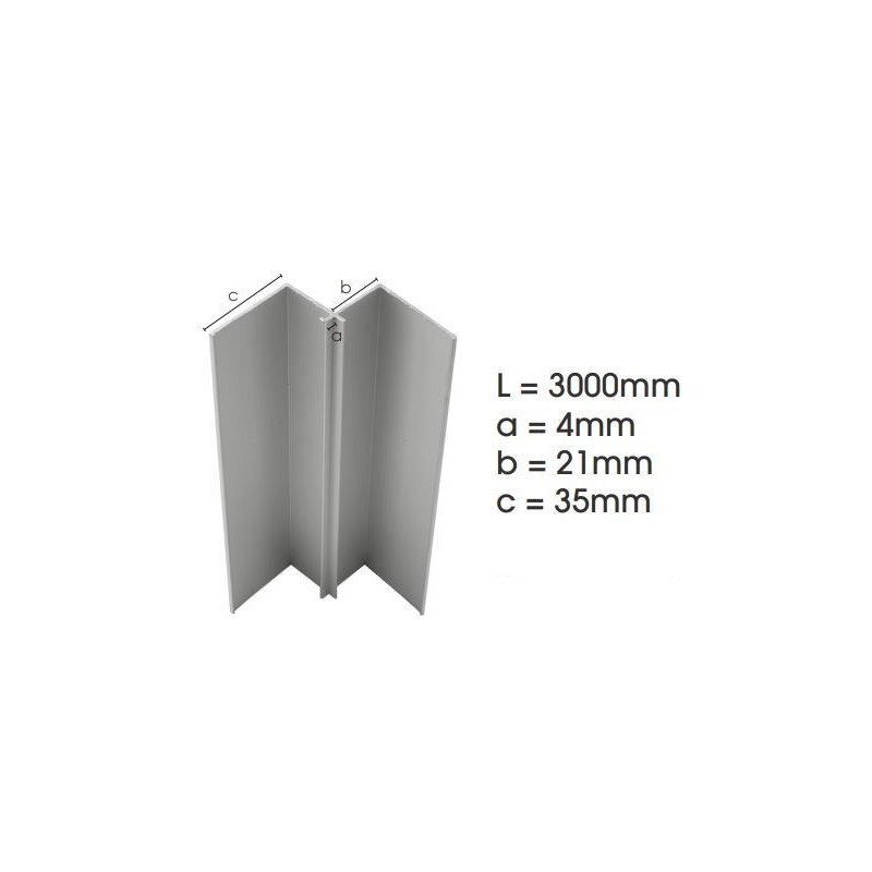 Weathertex Alum. Internal Corner Large 3000mm