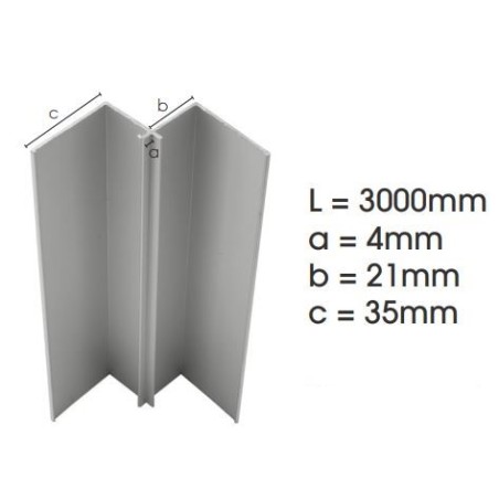 Weathertex Alum. Internal Corner Large 3000mm