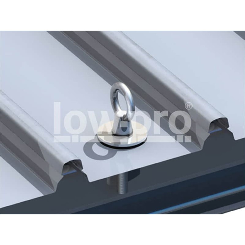 Roof Anchor Point - Flat Pan Roof On Steel Purlin