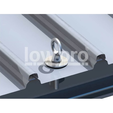 Roof Anchor Point - Flat Pan Roof On Steel Purlin