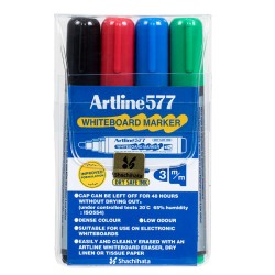 Marker Artline 557 Whiteboard Pkt 4 - Black, Red, Green, Blue