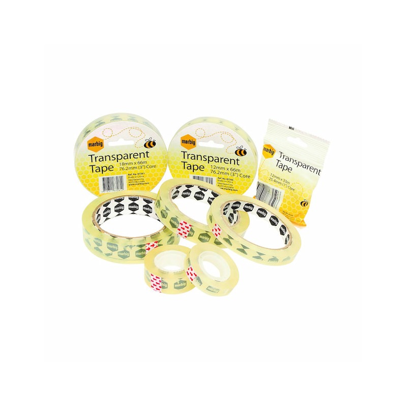 Sticky Tape Transparent Large Roll 18mm X 66mm