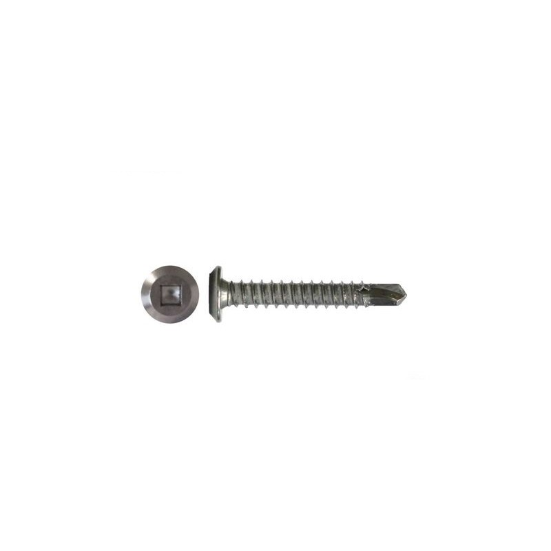 Self Drilling Screw Wafer Head 550 Stainless Steel Sq Dr - 10g X 16mm 1000pk