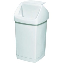 Icon Swingtop Tidy Rubbish Bin 18l White