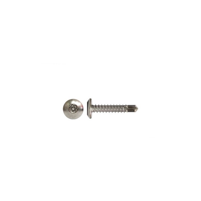 Self Drilling Security Screw Mushroom Head Stainless Steel - 10g X 25mm 1000pk