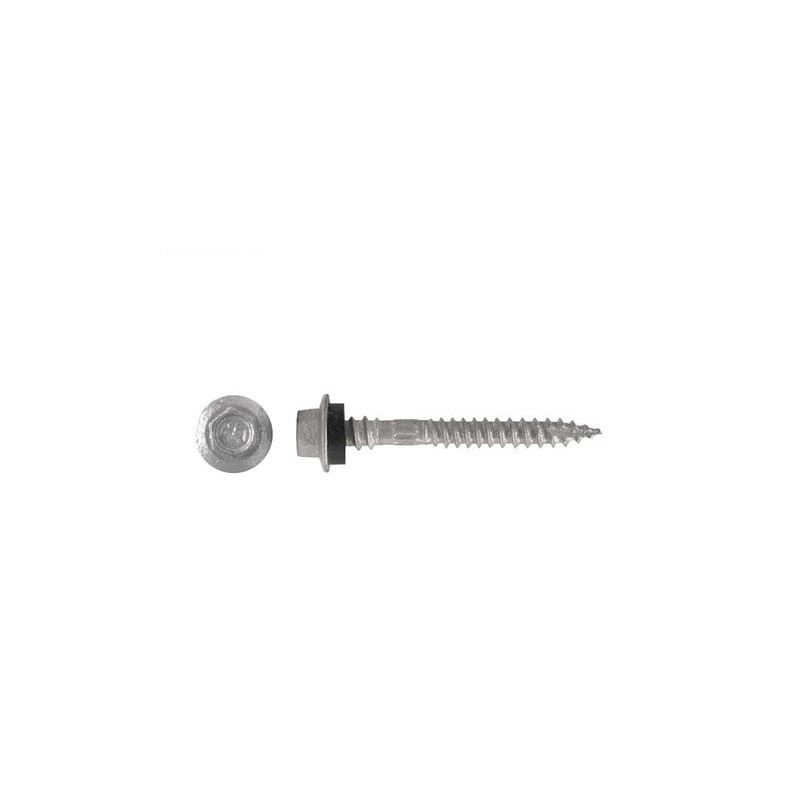 Type 17 Screw Hex Head Galv W/Neo Double Grip - 12g X 65mm 50pk