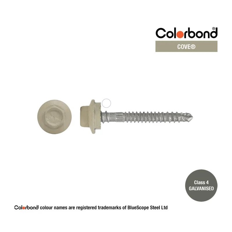 Roofing Screw Zip Cove - 12g X 50mm 250pk