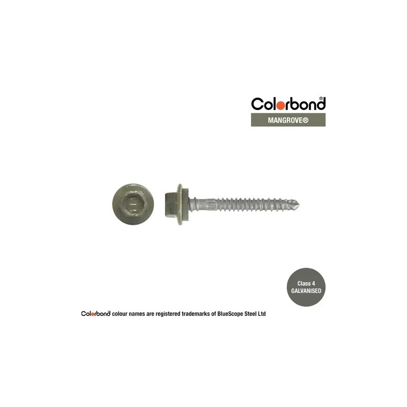 Roofing Screw Zip Mangrove - 12g X 50mm 250pk