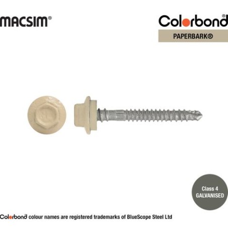 Roofing Screw Zip Paperbark - 12g X 50mm 250pk