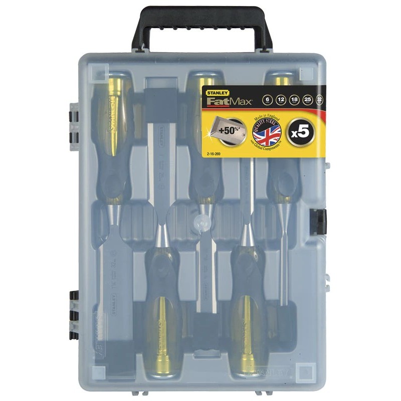 Stanley Chisel Set 5 Pce (6, 12, 18, 25, 32mm)