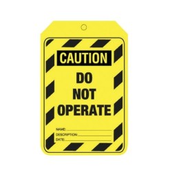 Safety Lock Out Tags (Caution Out Of Service) 5pk